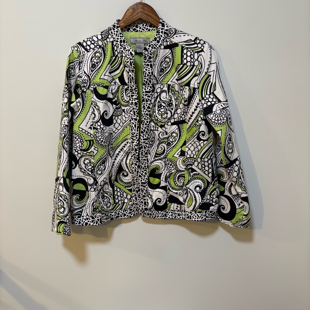 Birch Hill women’s Large Abstract Paisley Artwear Jacket | Y2K Statement